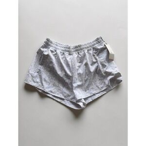CALIA Womens Mid-Rise Infinity Run Shorts White Grid Print Small
